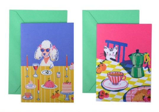 Set of 8 Notecards - Dinner Party
