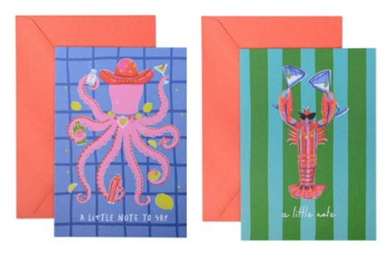 Set of 8 Notecards - Ocean Notes