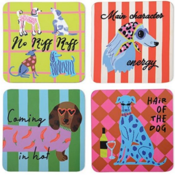 Set of 4 Coasters - The Dog Lover
