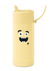 Franksters Ceramic Reusable Bottle with Flip Straw Lid 475mL - Buttermilk Splash