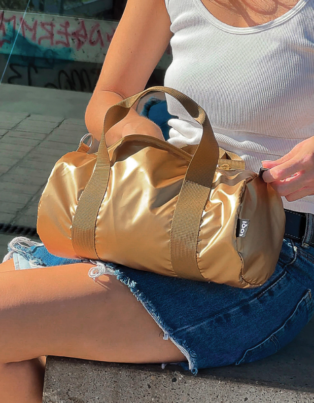 Mini Weekender Bag - Metallic Gold