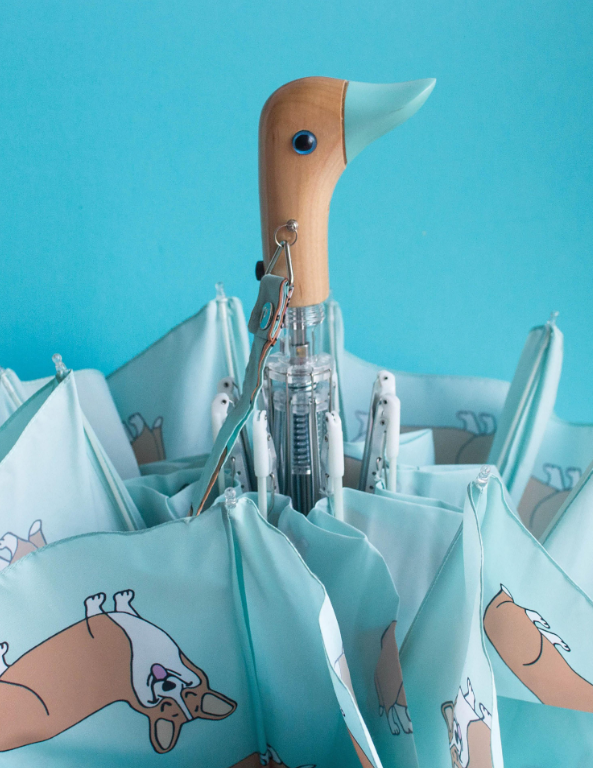 Duckhead Compact Umbrella - Coucou Suzette Corgi