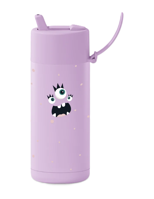 Franksters Ceramic Reusable Bottle with Flip Straw Lid 475mL - Lilac Haze Flick
