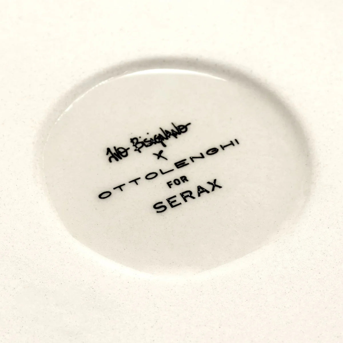 Ottolengi Serving Plate - White With Face Motif