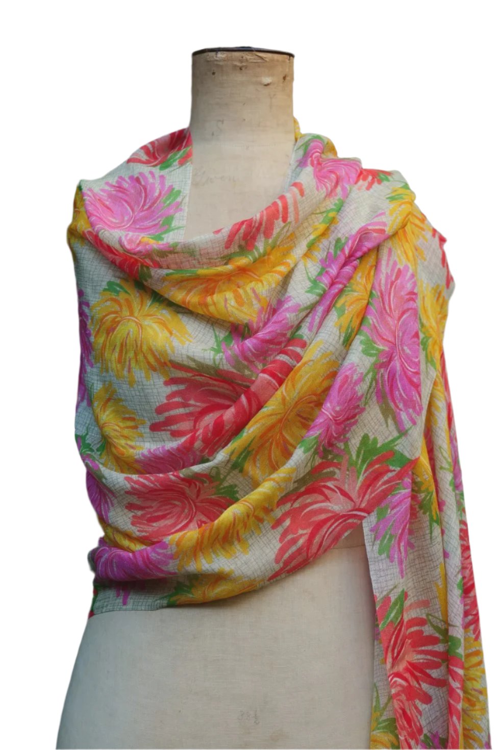 Apricot Haus Scarf - Sketch Flowers