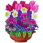 94pc Wooden Puzzle - Spring Flowerpot