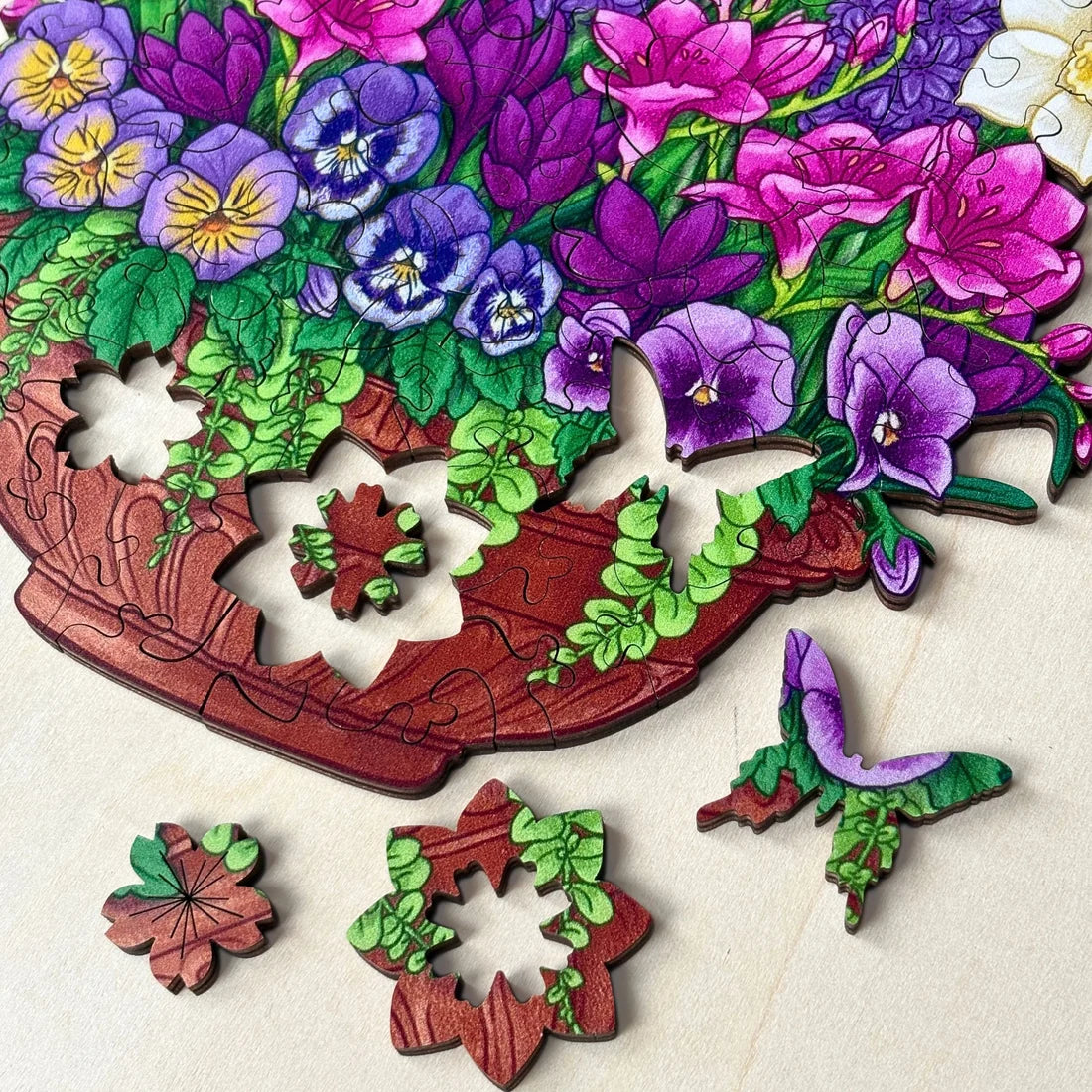 94pc Wooden Puzzle - Spring Flowerpot