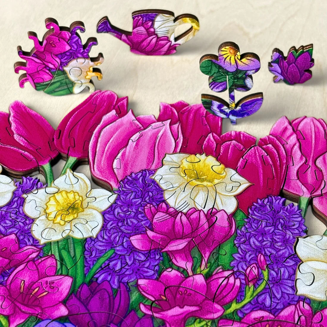 94pc Wooden Puzzle - Spring Flowerpot
