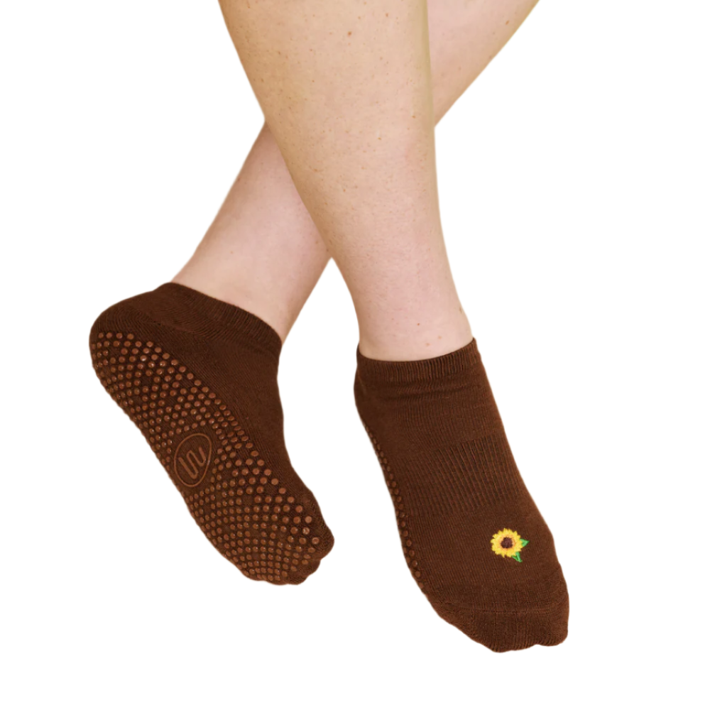 Classic Low Rise Grip Socks - Sunflower Fields