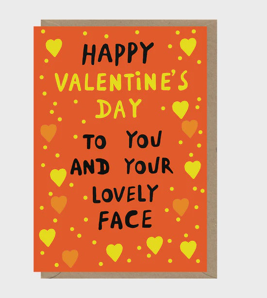 Happy Valentine's Day Lovely Face Card