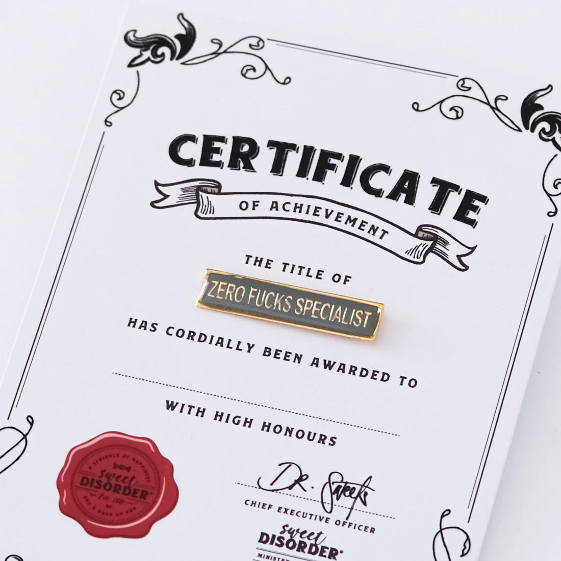 Award Badge - Zero F*cks Specialist