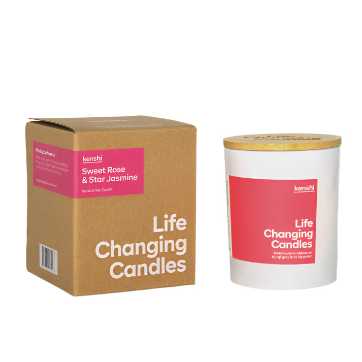 Kenshi Candle 220g - Sweet Rose & Star Jasmine