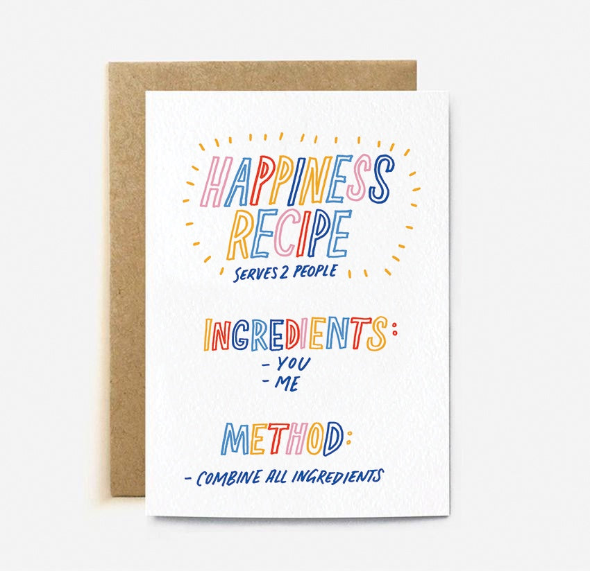Happiness Recipe Card