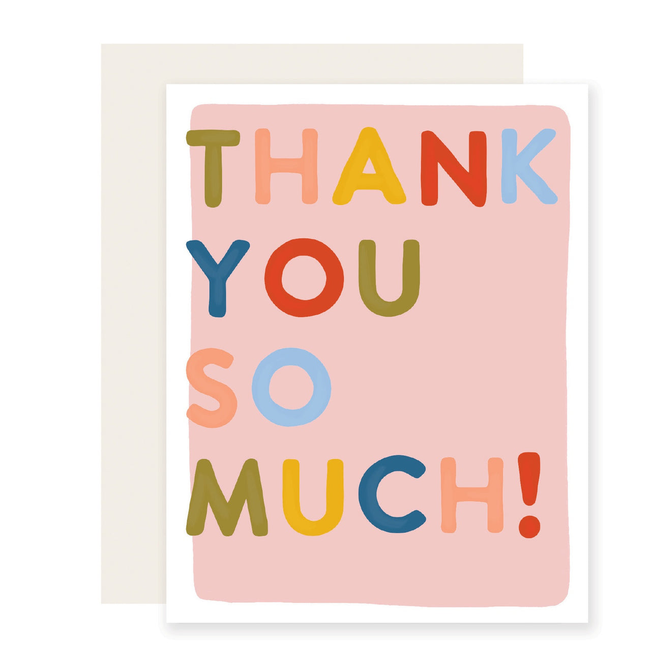 Block Letter Thank You Card