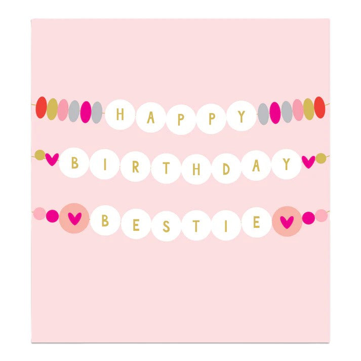 Happy Birthday Bestie Garlands Card