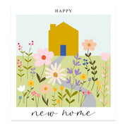 Happy New Home Flowers Card