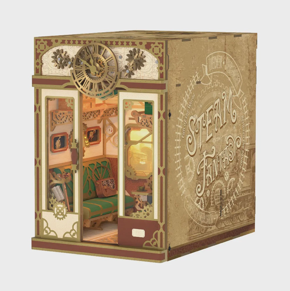 3D Book Nook Puzzle Kit - Steam Fantasy