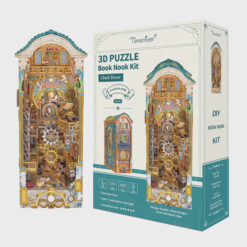 3D Book Nook Puzzle Kit - Clock Tower