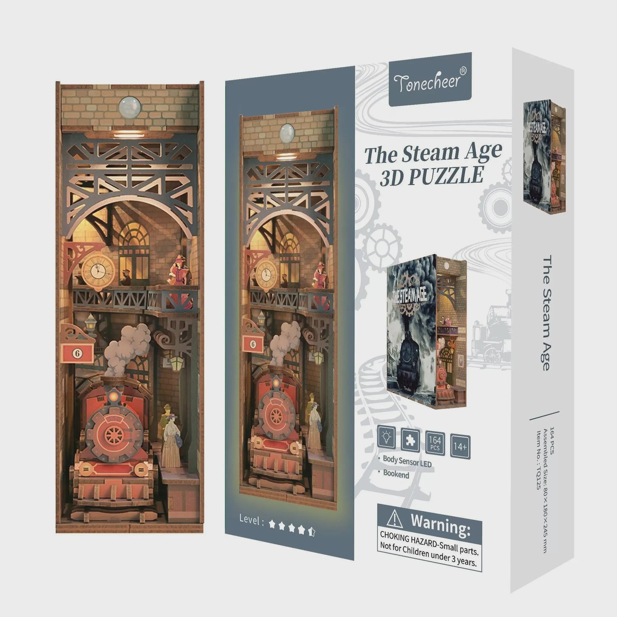 3D Book Nook Puzzle Kit - The Steam Age