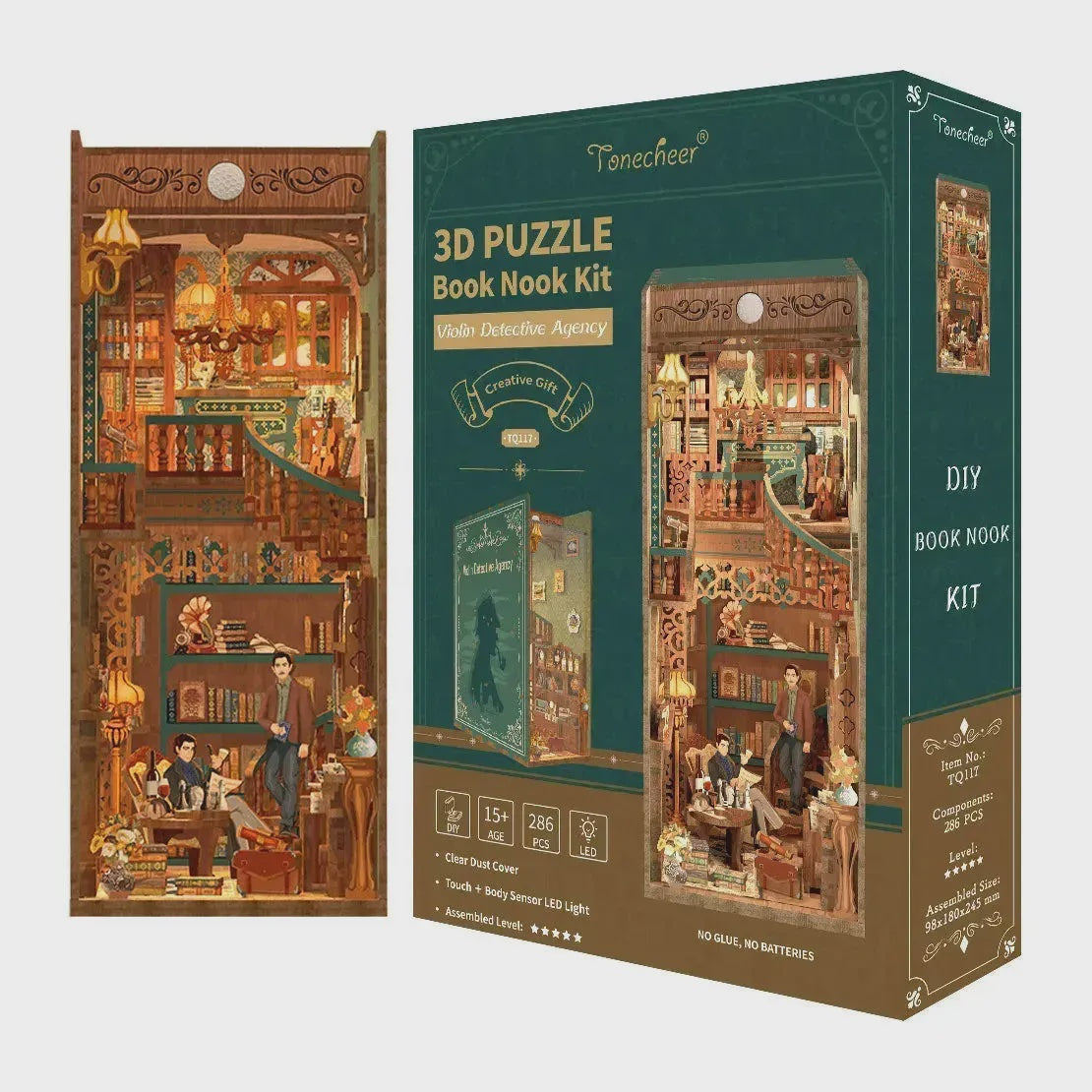 3D Book Nook Puzzle Kit - Violin Detective Agency