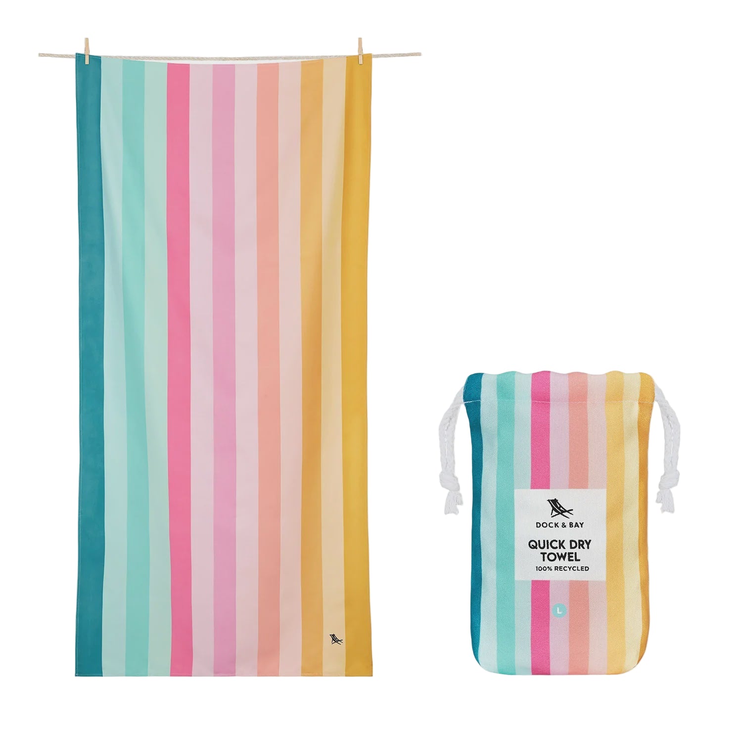 Dock & Bay Beach Towel L - Coastal Candy