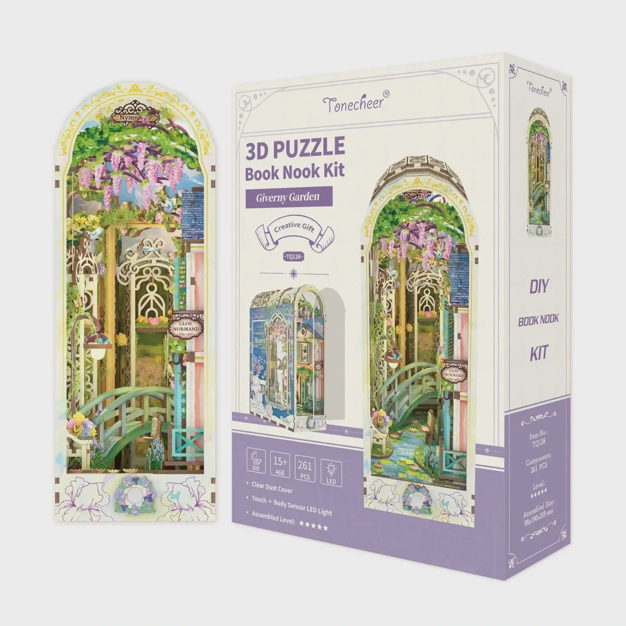 3D Book Nook Puzzle Kit - Giverny Garden