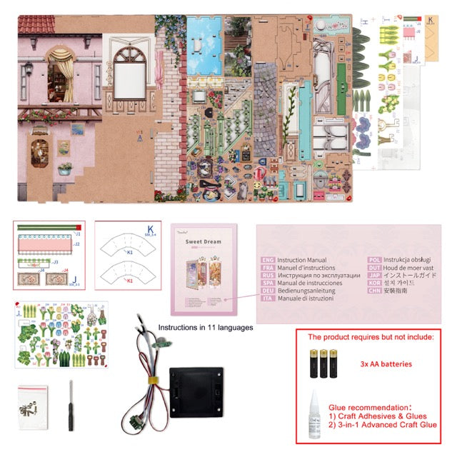 3D Book Nook Puzzle Kit - Flower Shop