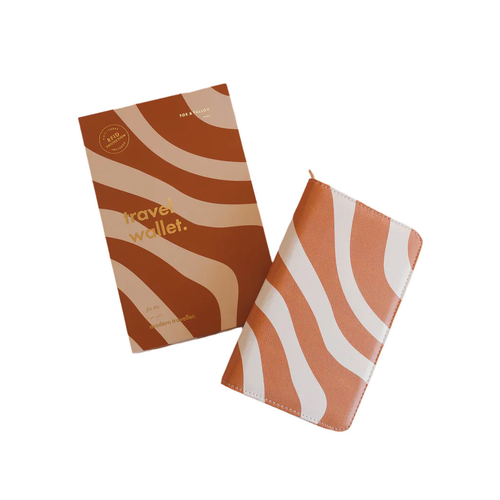 Rust Swirl Travel Wallet
