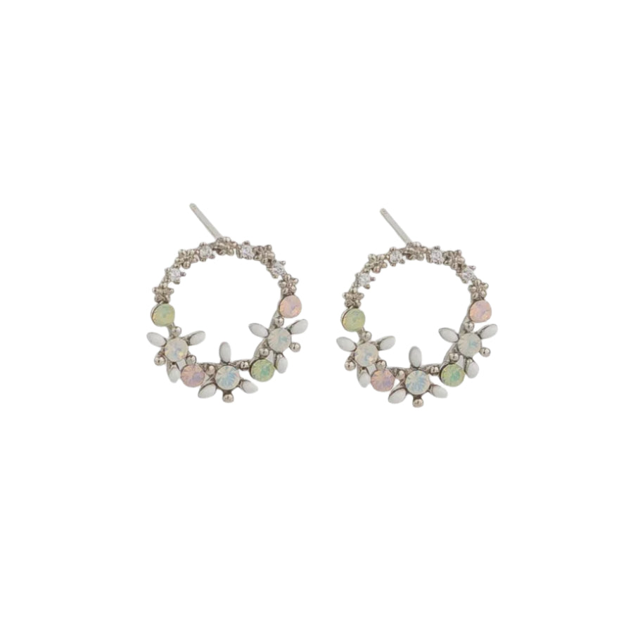 Aswan Garden Stud Earrings - Silver