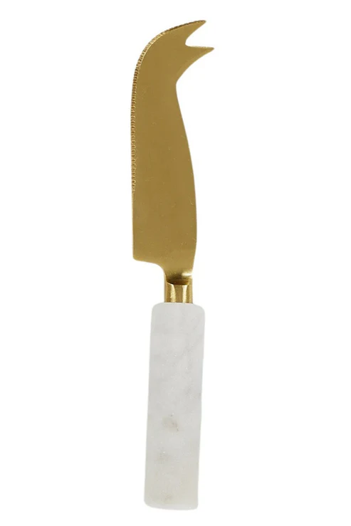 Eli Marble Cheese Knife - Green/Gold