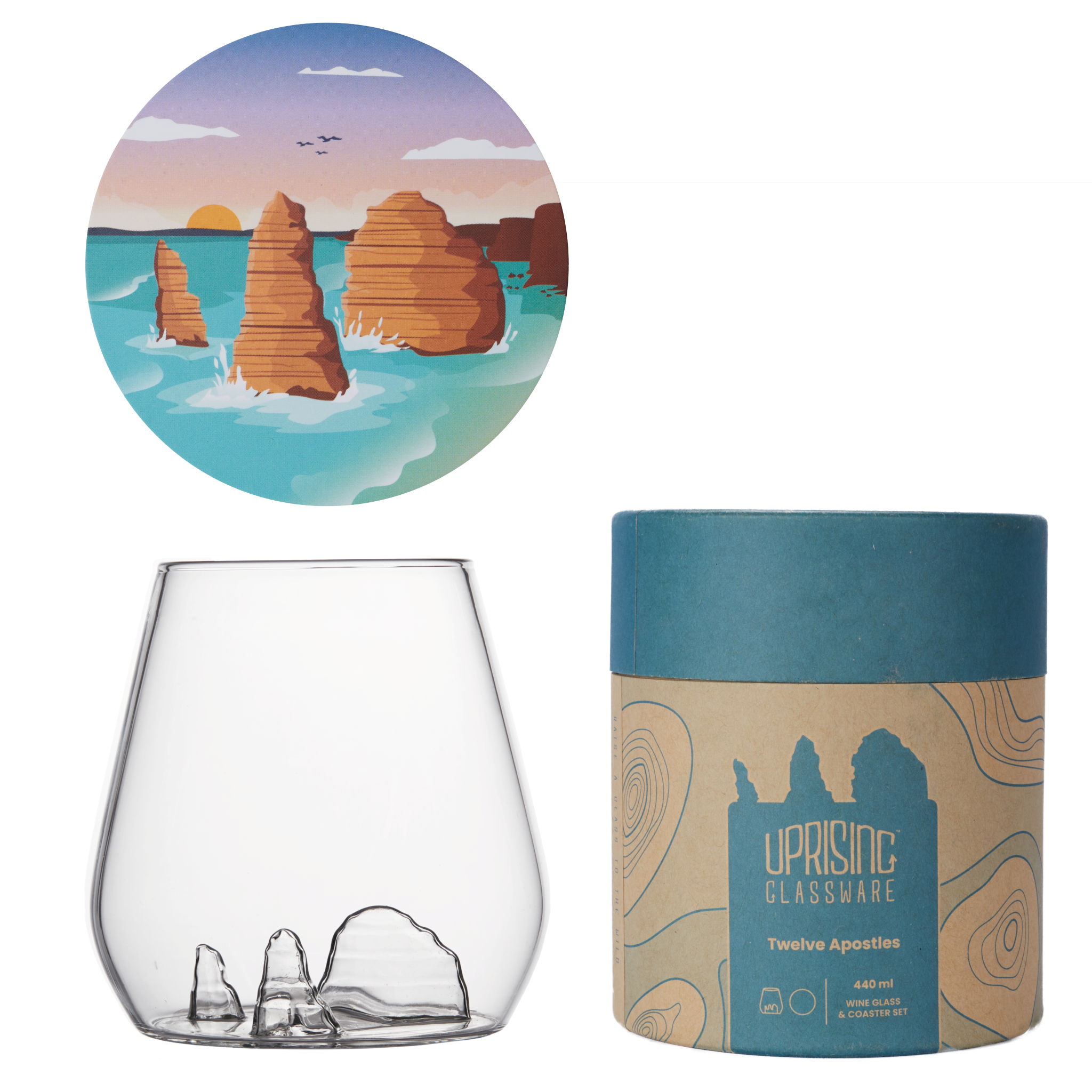 Uprising Wine Glass - Twelve Apostles
