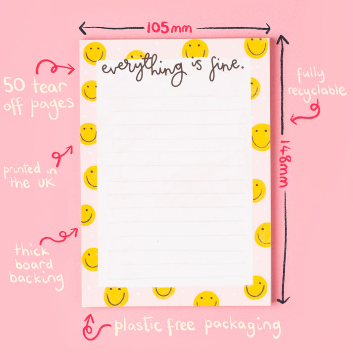 A6 Notepad - Everything Is Fine