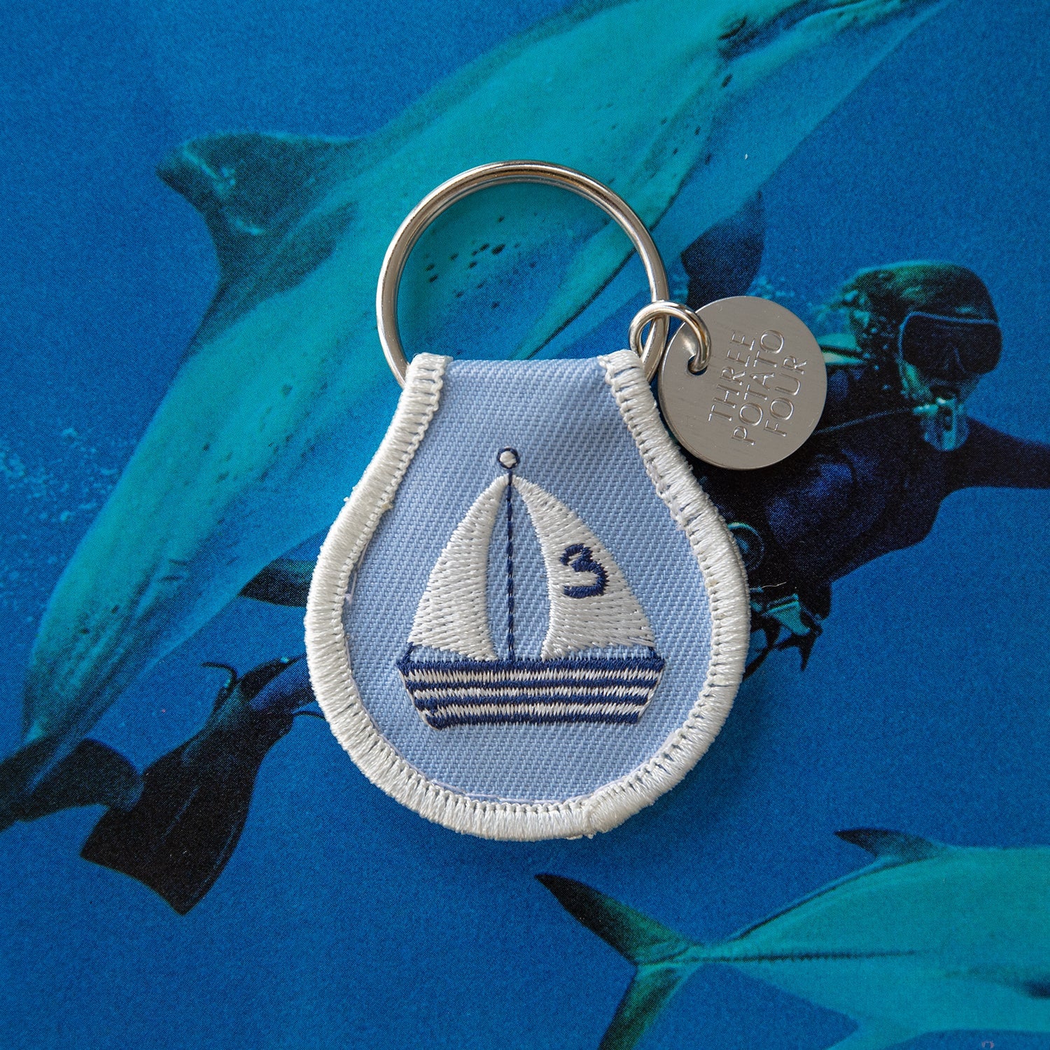 Patch Keychain - Sailboat