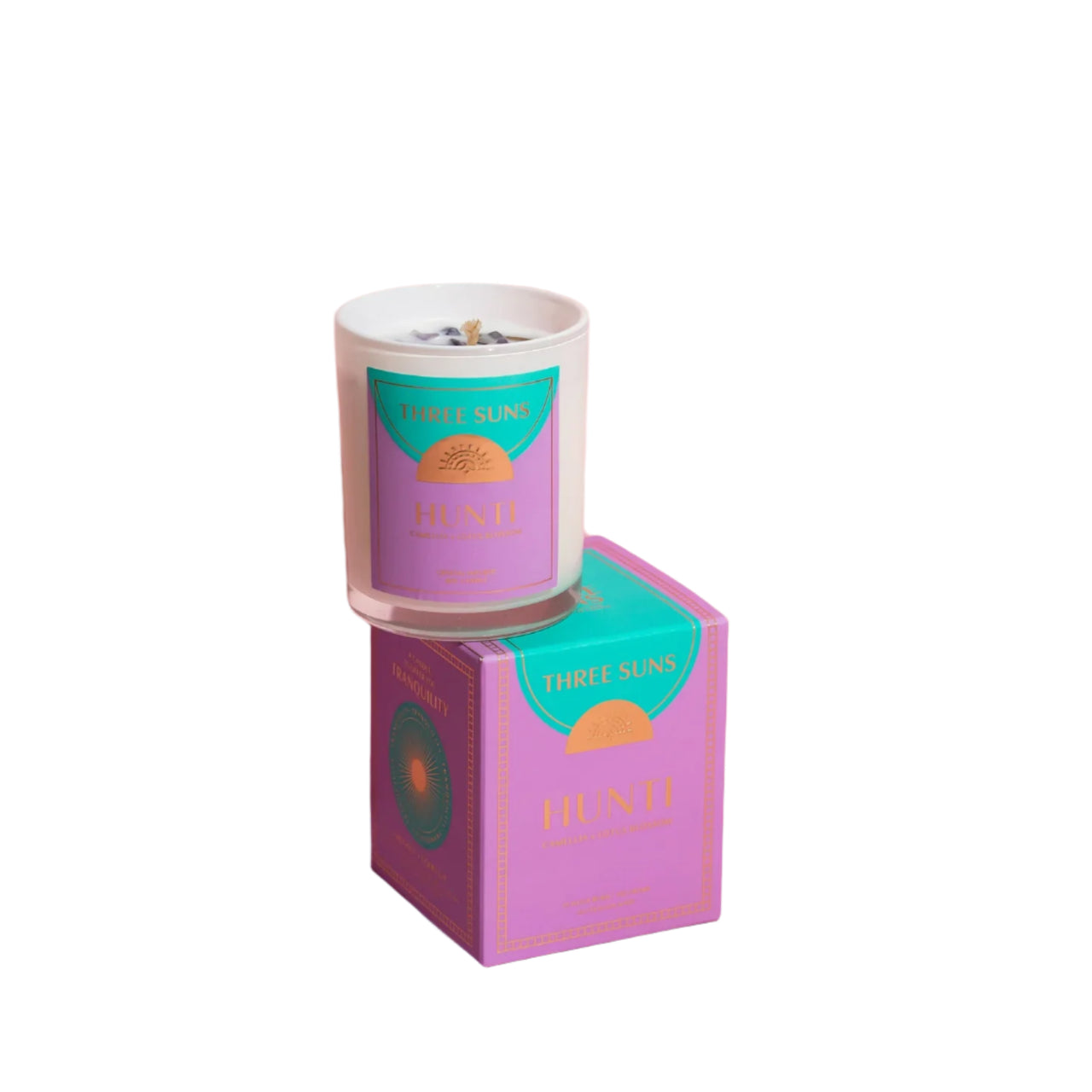 Crystal Infused Mini Candle -  Hunti