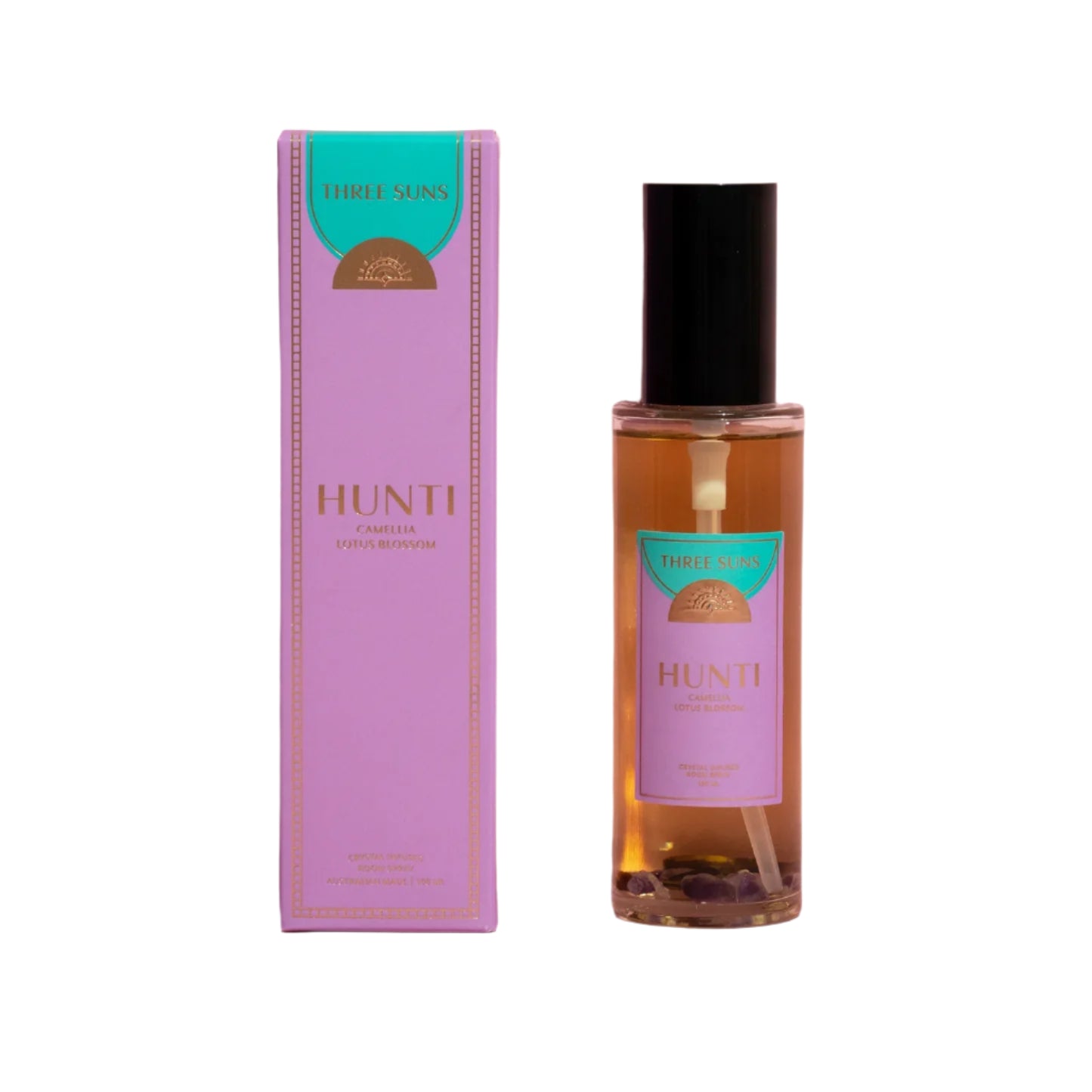 Crystal Infused Room Spray of Tranquillity - Hunti - Camellia & Lotus Blossom