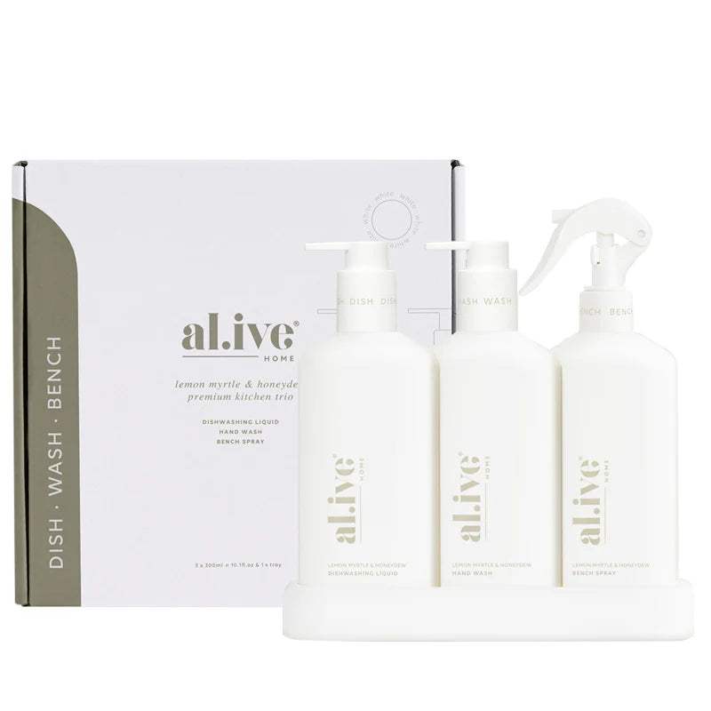 Kitchen Trio - Dish, Wash & Bench - Lemon Myrtle & Honeydew – Wileaway