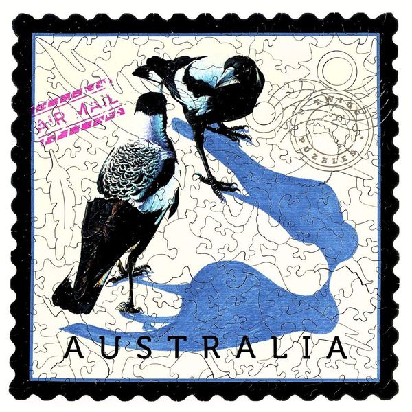 141pc Wooden Puzzle - Magpies by Sally Edmonds