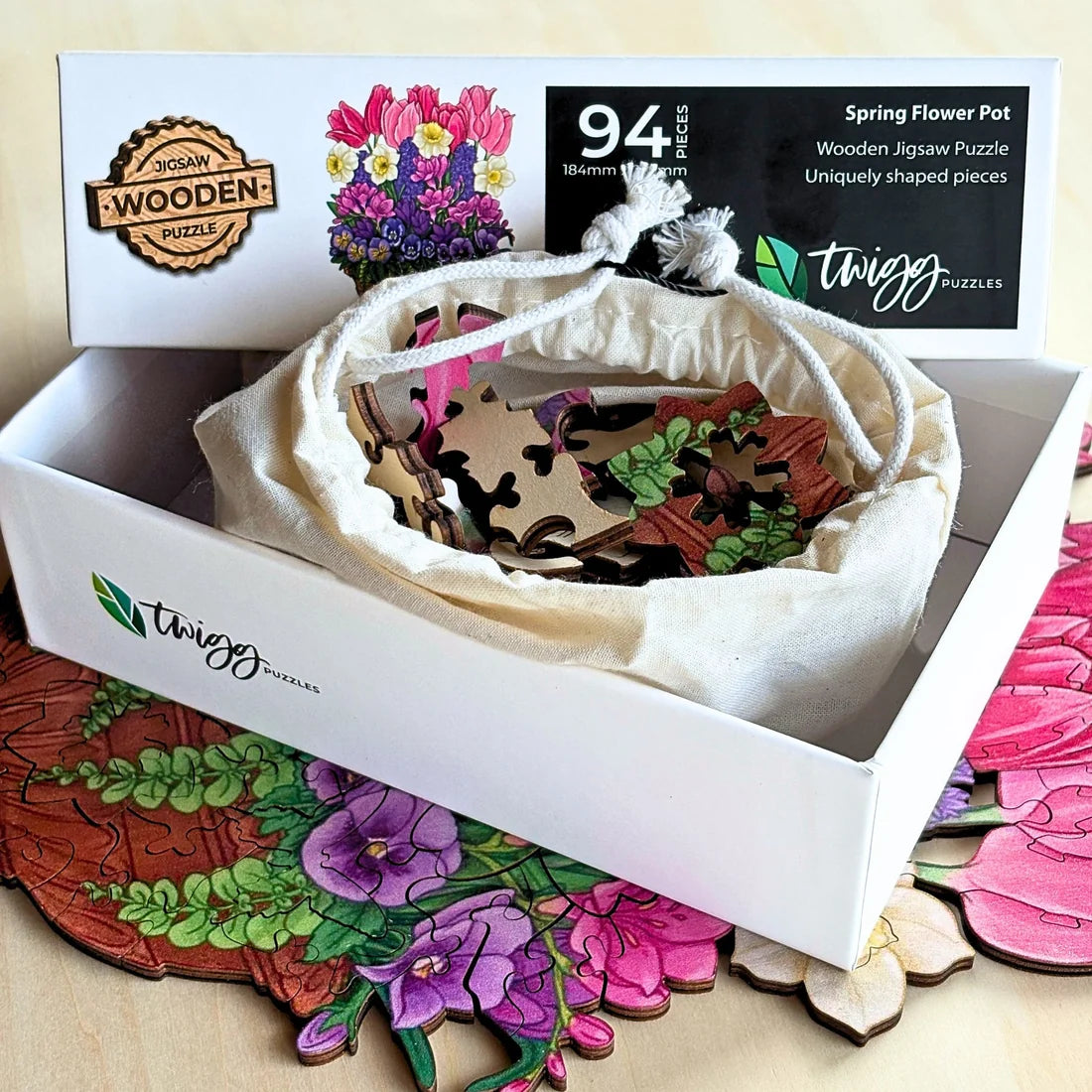 94pc Wooden Puzzle - Spring Flowerpot
