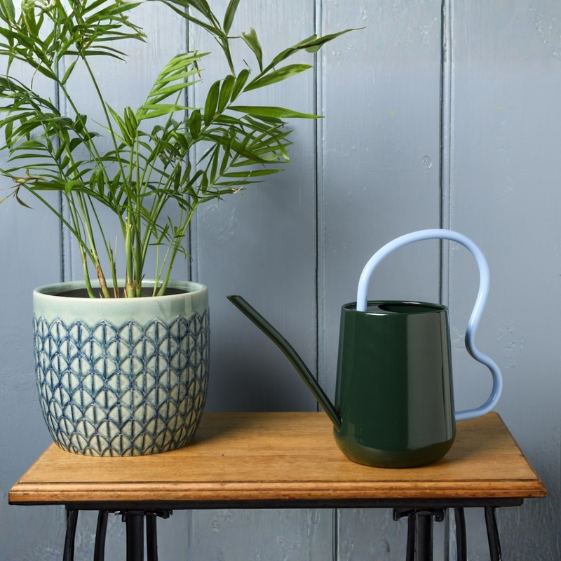 Scalloped Indoor Watering Can 1.2L - Heritage Green