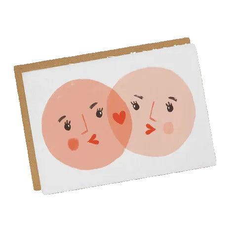 Venn Kiss Pink Card