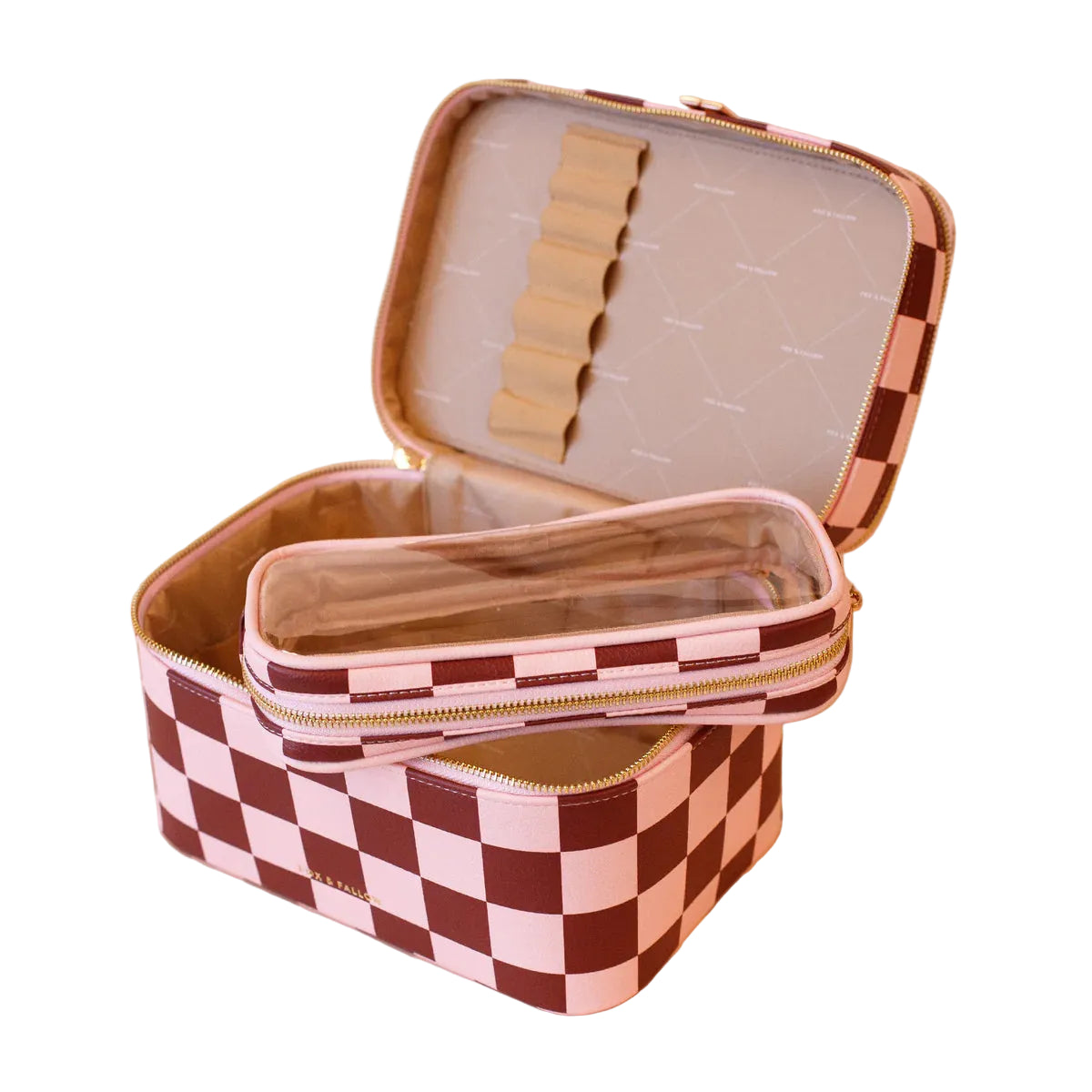 The Classic Vanity Case - Cherry Check
