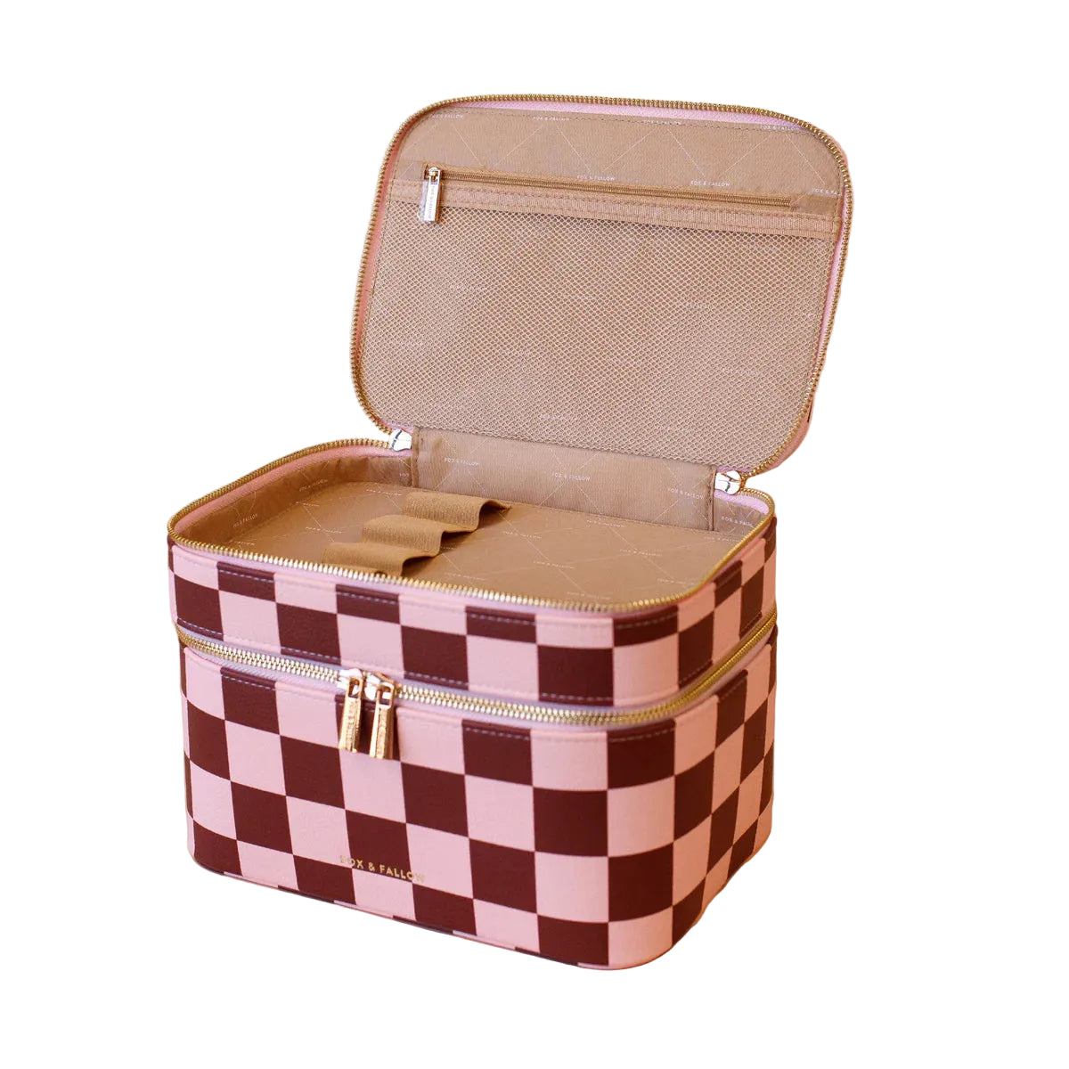 The Classic Vanity Case - Cherry Check