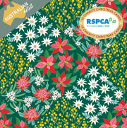 Christmas Cards Set of 10 - Patchwork Flowers