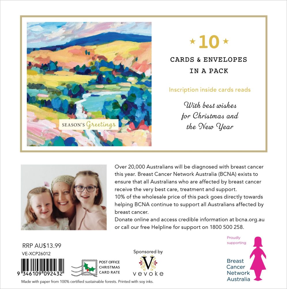 Christmas Cards Set of 10 - Australian Christmas Landscape