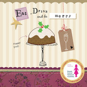 Christmas Cards Set of 10 - Eat Drink & Be Merry