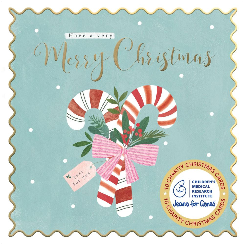 Christmas Cards Set of 10 - Candy Cane