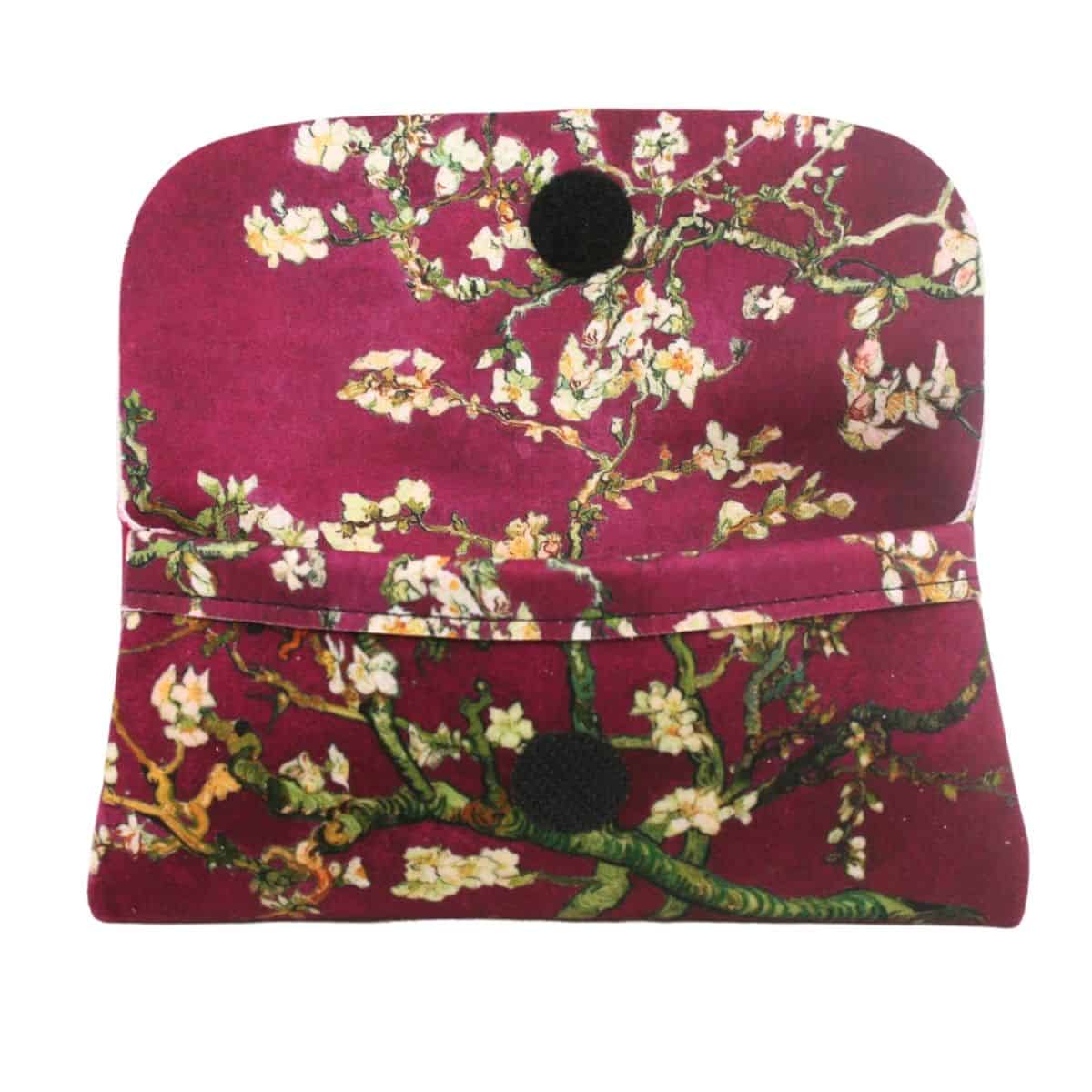 Velour Glasses Case - Amandiers (Raspberry)