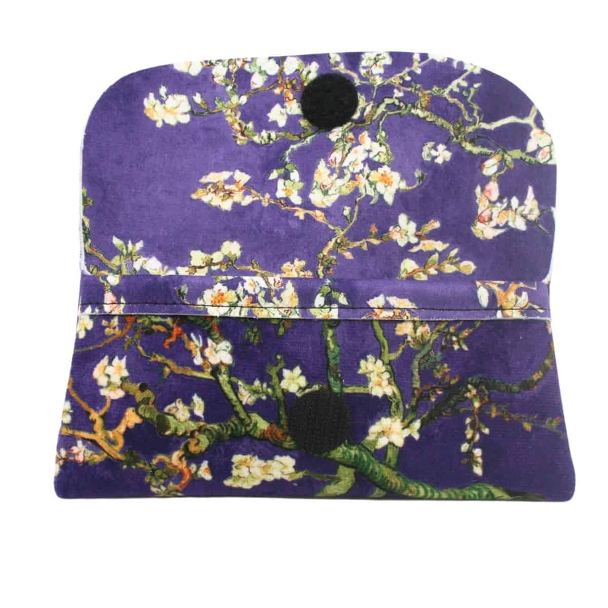 Velour Glasses Case - Almond Blossom Blueberry