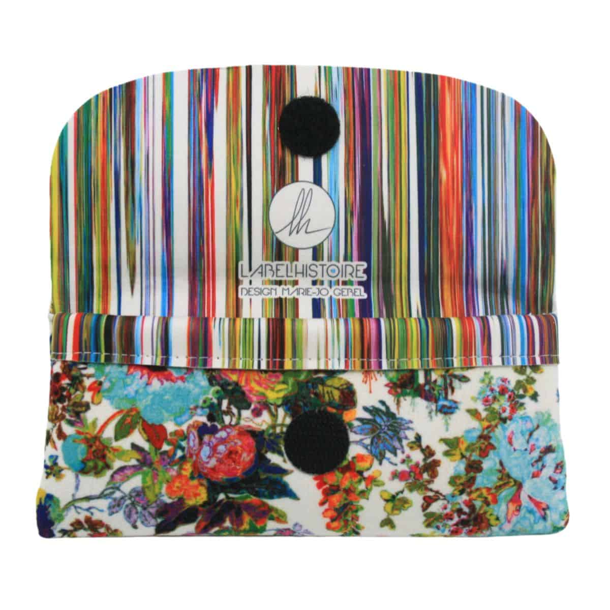 Velour Glasses Case - Flowers Blanc