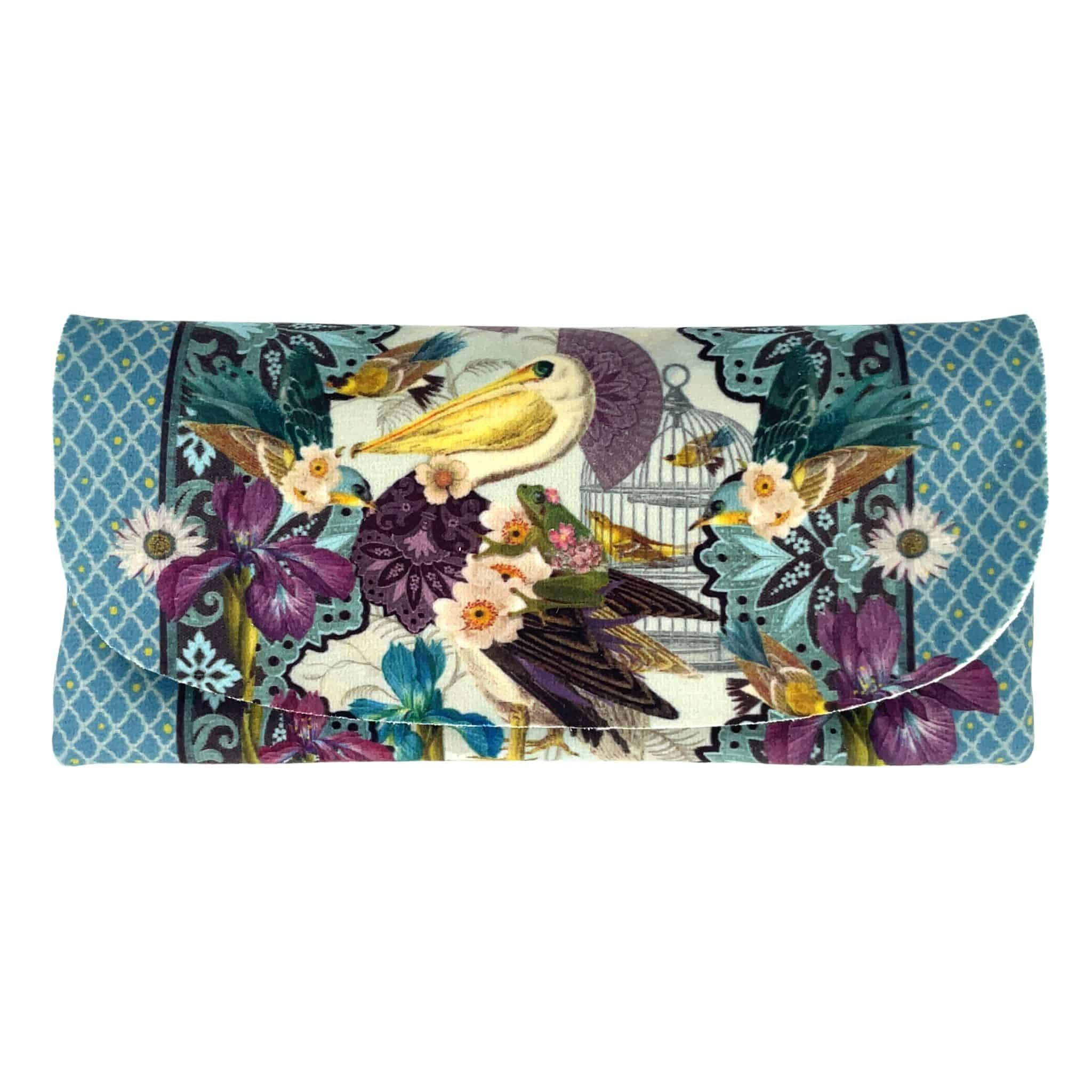 Velour Glasses Case - Lace Pelican